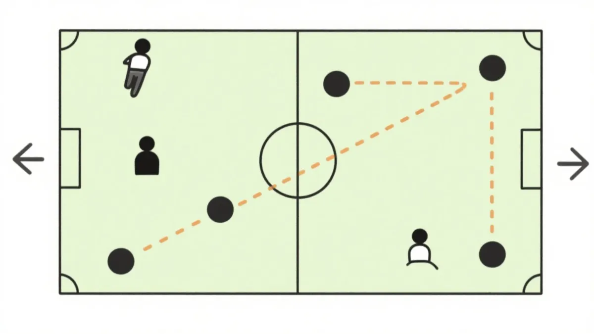 球员移动示意图:压迫触发与回撤线路