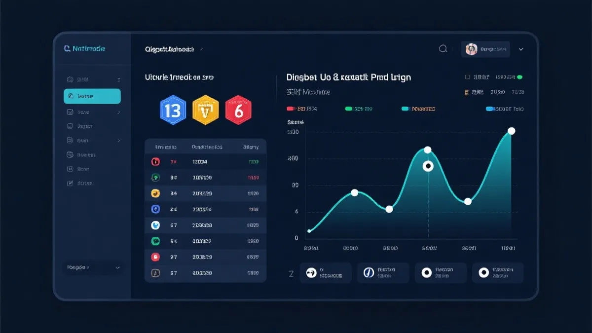 实时积分榜与净胜球变化的可视化界面